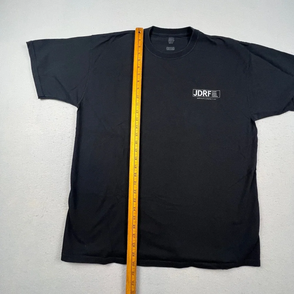 Fresh Horse Saloon JDRF Graphic T-Shirt Mens XL Black Short Sleeve Charity Biker